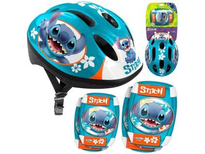 Ochranný set Helma + chrániče Disney STITCH nastavitelný S