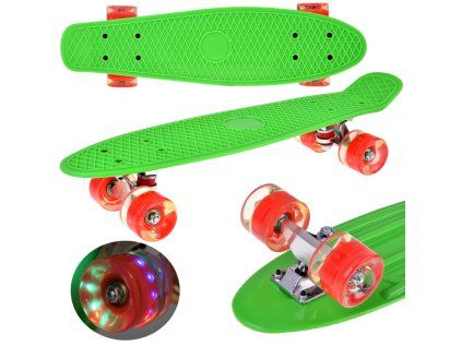 Pennyboard LED Skateboard se Svítícími Kolečky pro jízdu ve Skateparku