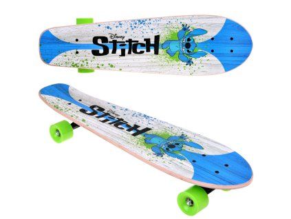 Dřevěný skateboard pro děti Disney STITCH do 50 kg