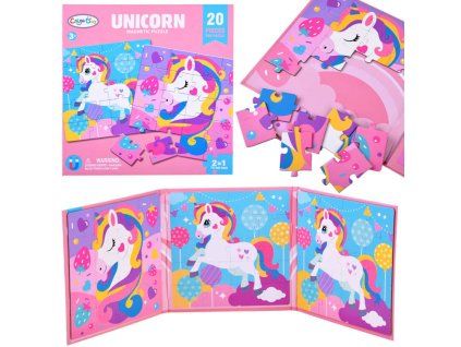 Puzzle Magnetická knížka Jednorožec 40 ks