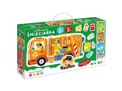Puzzle CzuCzu Moto Popelářské auto 26 dílků 2+
