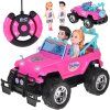 RC auto pro panenky + figurka chlapec a holčička růžové