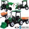 Dětský TRAKTOR elektrický na akumulátor Velký s přívěsem a lžící