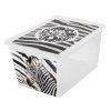 Box s víkem X Box Deco Zebra 30 l BRANQ