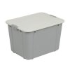 Světle šedý box s víkem Velur 30 l BRANQ