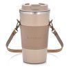 Béžový termohrnek s páskem Camel 500 ml AMBITION