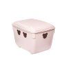 Růžový plastový box s víkem na kolečkách Bear 40 l BRANQ