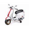 Dětský elektrický skútr VESPA s melodiemi BÍLÁ