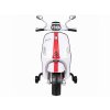 Dětský elektrický skútr VESPA s melodiemi BÍLÁ