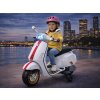 Dětský elektrický skútr VESPA s melodiemi BÍLÁ