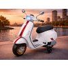 Dětský elektrický skútr VESPA s melodiemi BÍLÁ