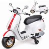 Dětský elektrický skútr VESPA s melodiemi BÍLÁ