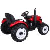 Elektrické autíčko TRAKTOR s přívěsem červené