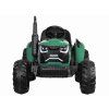 Elektrický traktor s přívěsem zelený