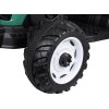 Elektrický traktor s přívěsem zelený