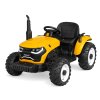 Elektrický traktor s přívěsem žlutý