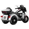 Dětská velká elektrická motorka Chopper 2 motory bílá