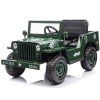 Dětské elektrické autíčko Vojenské Willys Zelené