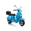 Dětský elektrický skútr Vespa LED světla MP3 panel Modrý