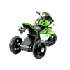 Dětská elektrická motorka tříkolka HT-5188 LED světla MP3 zelená 4