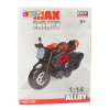 Motocykl Ke Skládání A Šroubování 1:14 Kovový Černý Zlaté Prvky