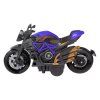 Motocykl DIY 1:14 Kovový černo-modrý 2