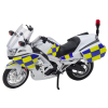 Policejní Motocykl 1:12 Světla Kovový Bílý 2