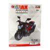 Motocykl DIY 1:14 Kovový Modrý
