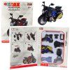 Motocykl DIY 1:14 Kovový Modrý