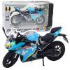 Motocykl se světly a zvuky 1:12 modrý kovový