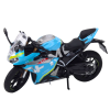 Motocykl se světly a zvuky 1:12 modrý kovový