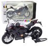 Motocykl Sportovní Kovový V4 Světla Zvuky 1:12 Černý