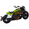 Motocykl Chopper Kovový 1:12 Černý Zelené Prvky 3