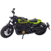 Motocykl Chopper Kovový 1:12 Černý Zelené Prvky 2