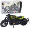 Motocykl Chopper Kovový 1:12 Černý Zelené Prvky