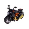 Motocykl Ke Skládání Šroubování DIY Kovový 1:14 Černo-Oranžový