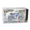 Motocykl Retro Klasický 1:12 Kovový Modrý 4