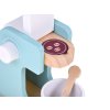 Dřevěná sada kuchyňské spotřebiče toustovač espresso mixér + příslušenství 14