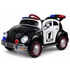 Elektrické autíčko Policejní Brouk s funkcí houpání černo bílé