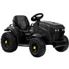 Elektrický traktor pro děti + přívěs Černý