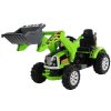 Elektrický traktor bagr pro děti s pohyblivou lžící zelený 2