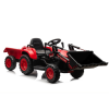 Elektrický traktor BW-X002A s lžící červený