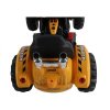 Elektrický traktor na baterii s bagrovou lžící Oranžový