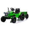 Elektrický akumulátorový traktor CH9959 s přívěsem zelený 3