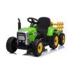Elektrický traktor XMX611 s přívěsem s dálkovým ovládáním zelený 2