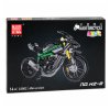 Stavebnice sportovní motocykl 656 dílků černo-zelený 6