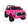 Růžové elektrické autíčko Toyota Hilux Pickup Pohon 4x4 + Dálkové ovládání