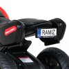 Elektrická motorka Fast Tourist se zvukem a světly Červená s eko kůží