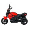 Elektrická motorka Fast Tourist se zvukem a světly Červená s eko kůží