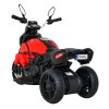 Elektrická motorka Fast Tourist se zvukem a světly Červená s eko kůží